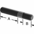 Bsc Preferred Black-Oxide ST Threaded on Both Ends Stud 1/4-20 Thread Size 1-1/2Long 7/8 and 3/8Long Threads 91025A548